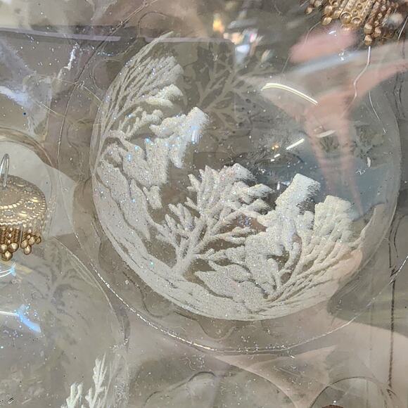 Krebs Glass Blue Jay Ornaments Set of 4 Clear 2.6 Inch Christmas Balls USA - Picture 3 of 9